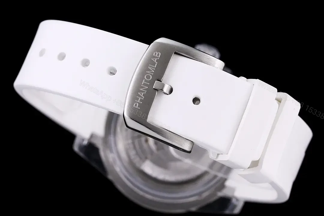 View 9 of Rolex Submariner Date Phantom Blue Rainbow replica 40MM White Rubber Strap Edition RG-SUB-PHANTOM-BLUE-RAINBOW-WHITE-RUBBER-40