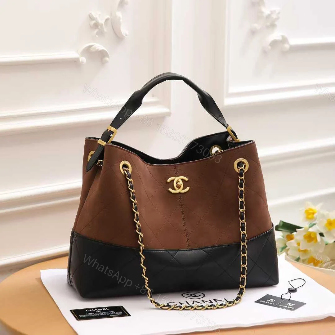 View 5 of First Copy Chanel 25 S Suede Hobo Bag
