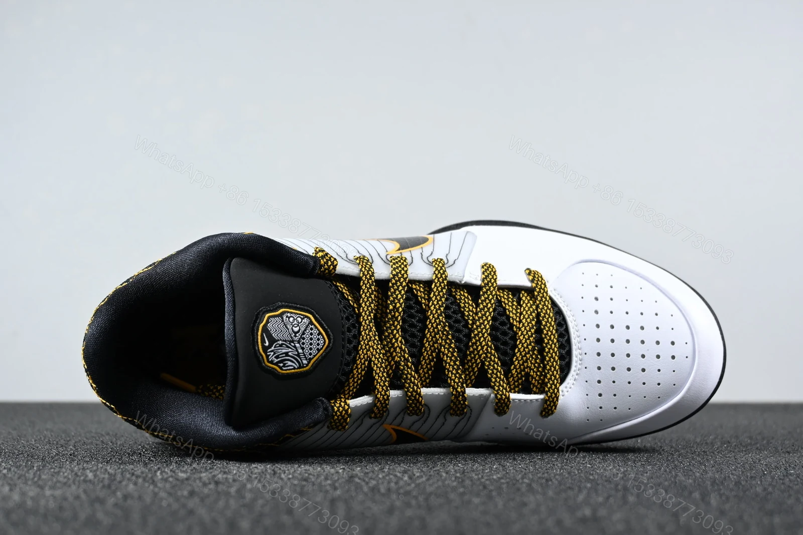 View 9 of Nike Kobe 4 Protro White Black Del Sol