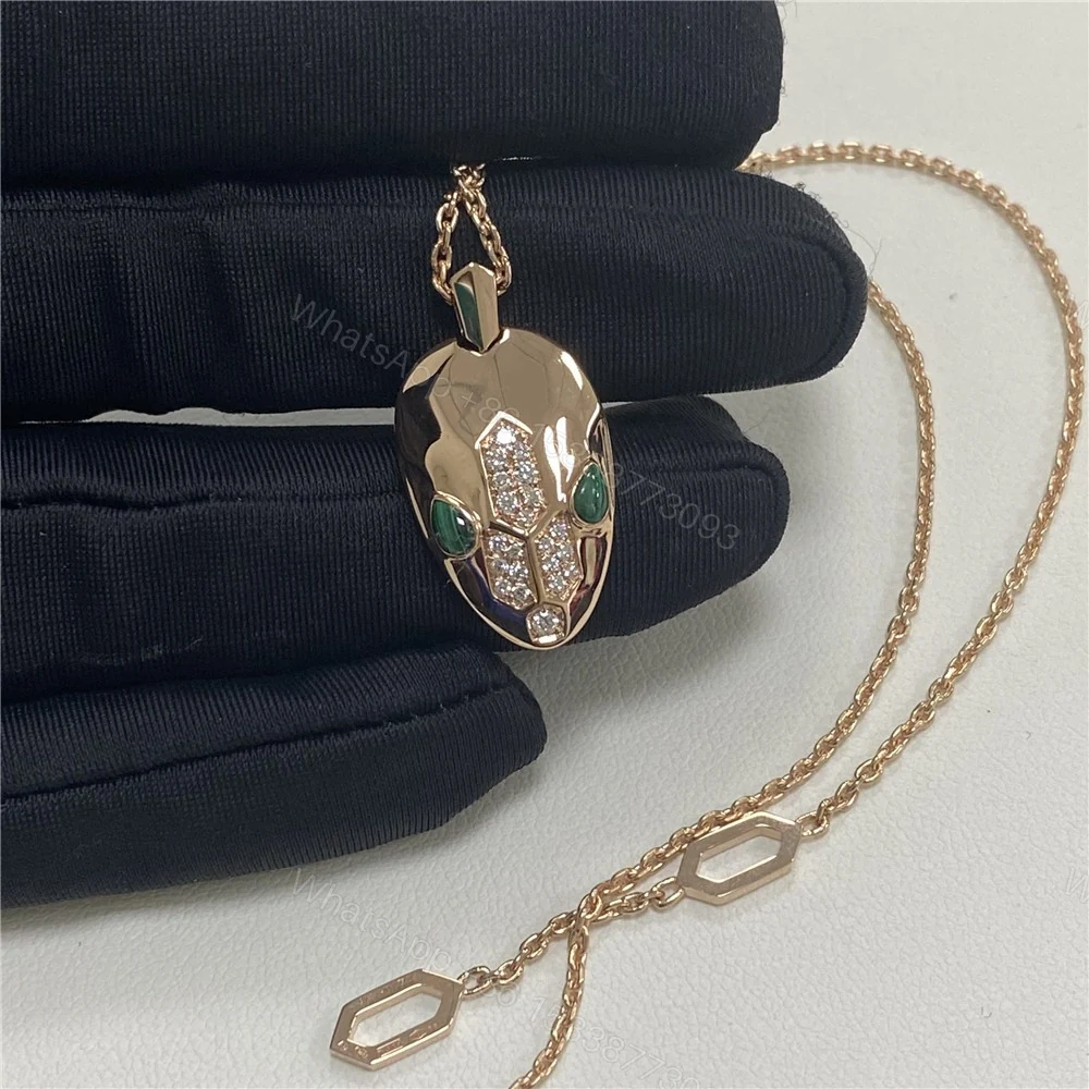 View 4 of Bulgari Serpenti Necklace Malachite And Diamonds