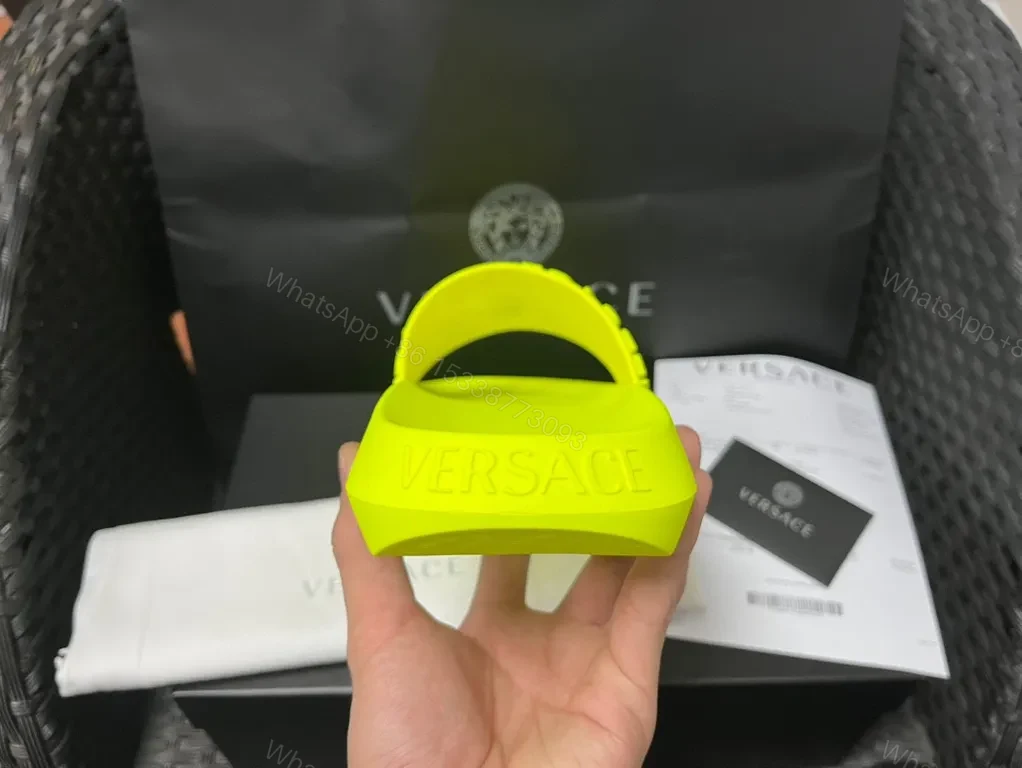 View 9 of Neon Versace Slide: Bold Color, All-Day Comfort (60 chars)