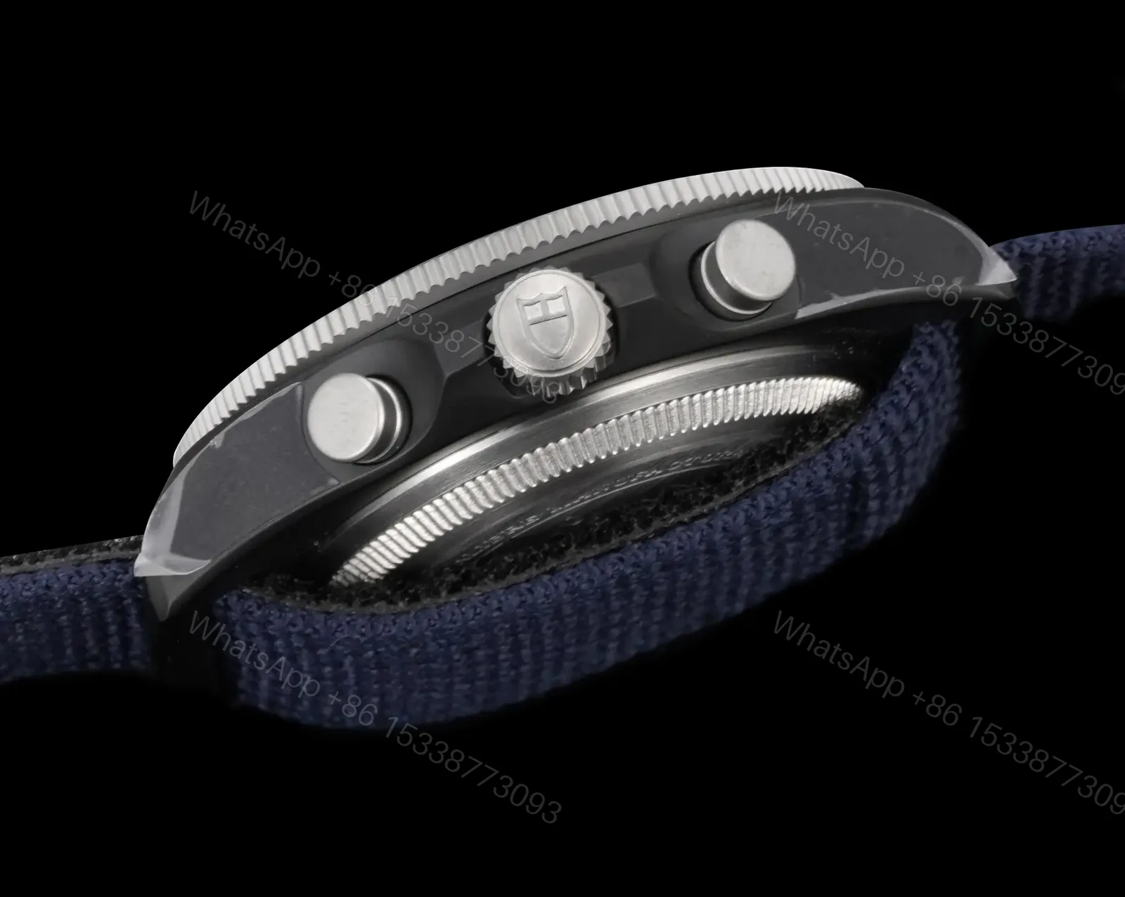 View 7 of Tudor Pelagos Chronograph Turquoise Dial Navy Fabric Strap Premium 43MM M25807KN-0001
