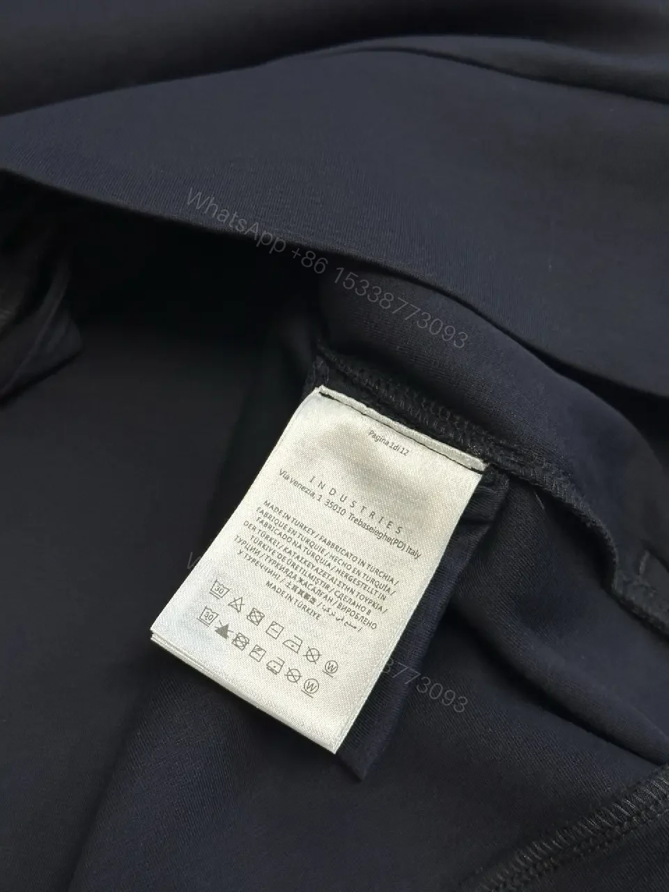 View 8 of navy cotton blend half-zip pullover with chest pocket for everyday luxury