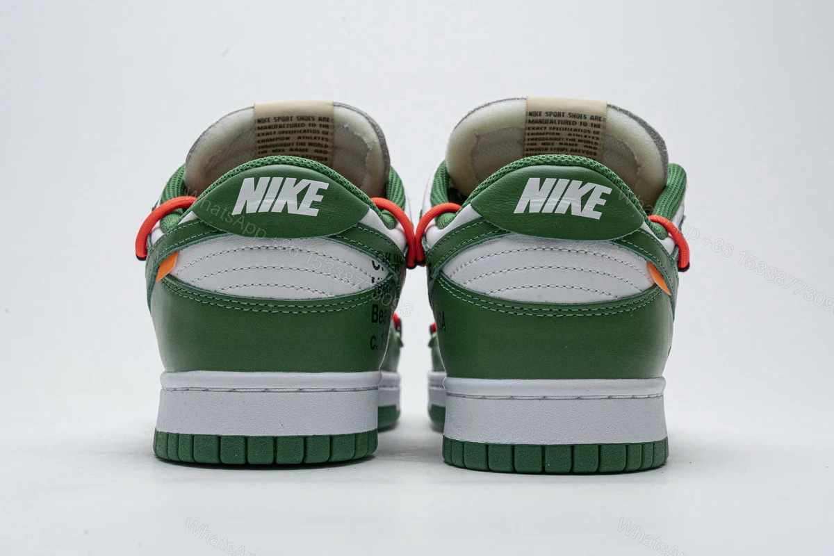 View 3 of OFF-WHITE x Nike Dunk SB Low Pine Green CT0856-100
