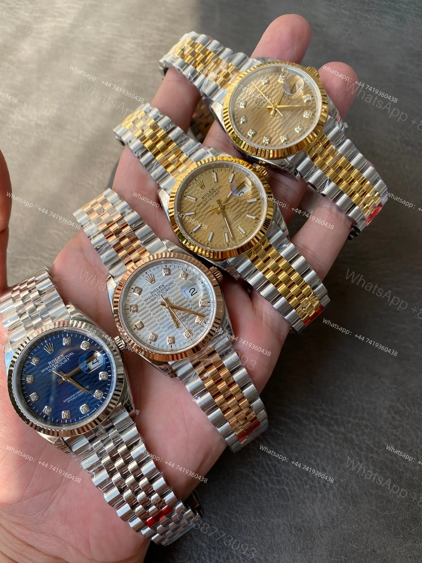 View 10 of Rolex Datejust M126234-0057 1:1 Replica Water Ripple Diamond Blue Dial Jubilee 36MM 3235 Movement Super Clone Watch