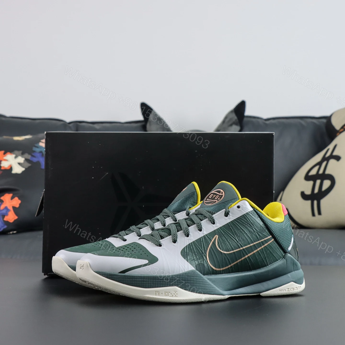 Kobe 5 Protro “EYBL Forest Green” Reps — view 1