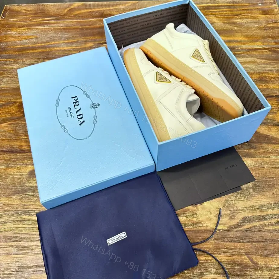 View 4 of PRADA DOWNTOWN NAPPA LEATHER SNEAKERS – PRD030