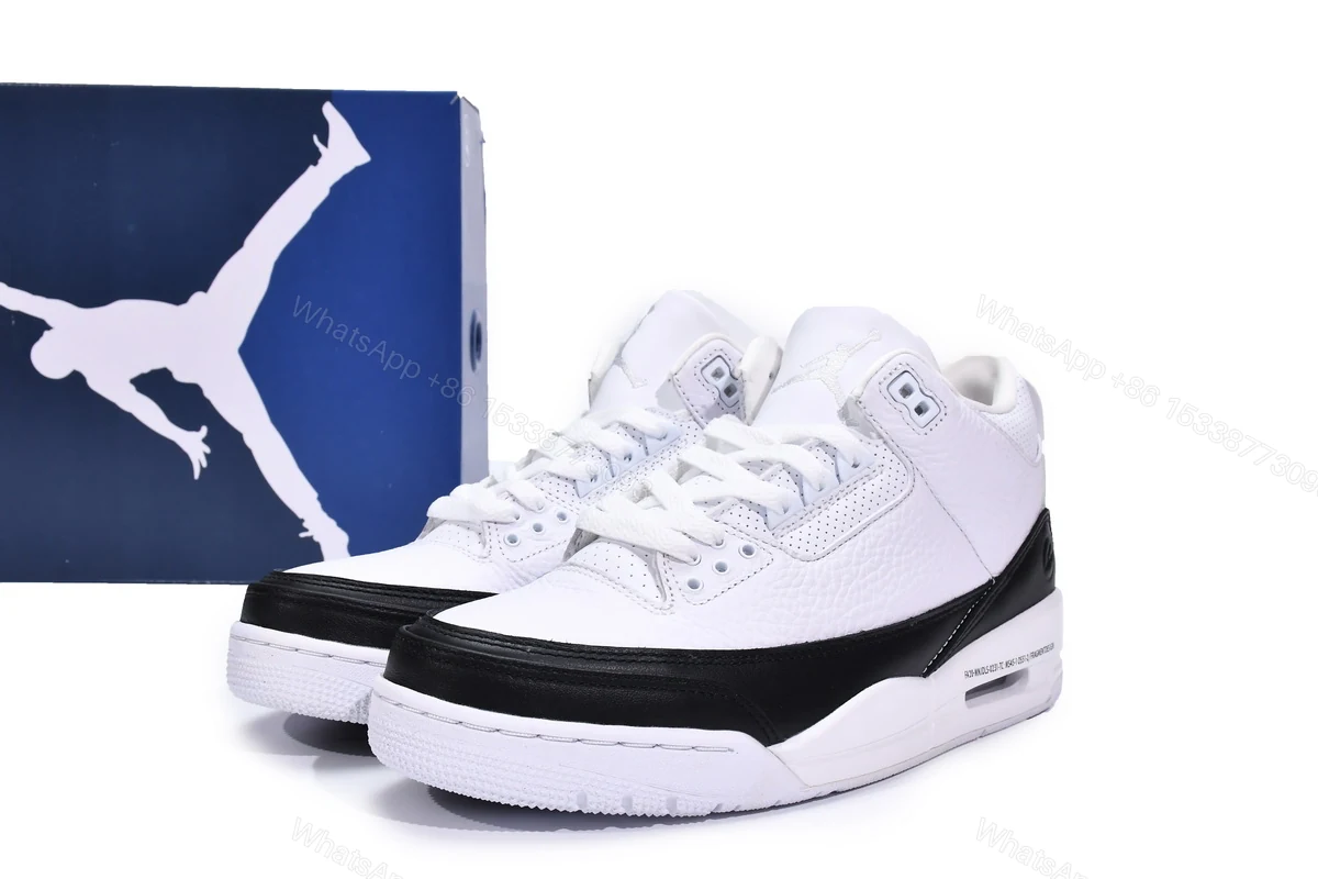 View 6 of Fragment Design x Air Jordan 3 Black White DA3595-100