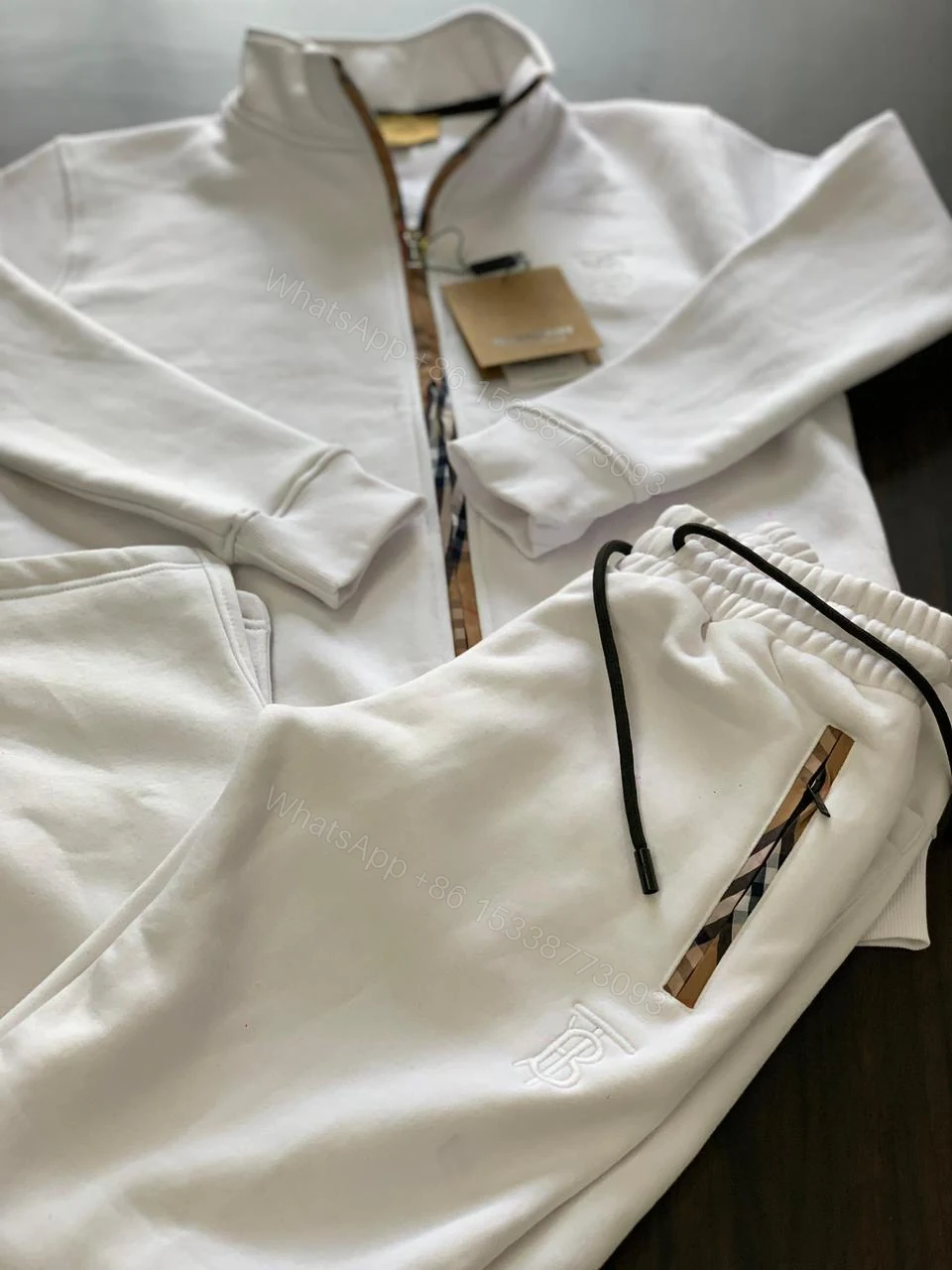 View 4 of First Copy Burberry Exclusive Zipper Tracksuit for Men
