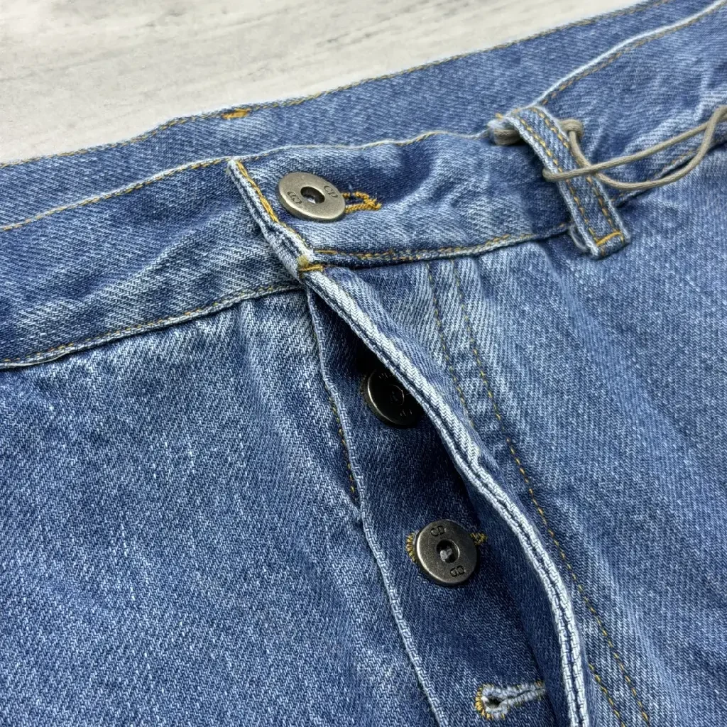 View 3 of Denim Cargo Trousers with Dior Patch — Versatile, Structured Comfort
