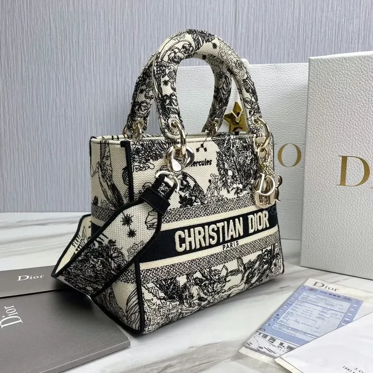View 5 of Statement Dior Tapestry Tote: Bold Everyday Luxe Bag