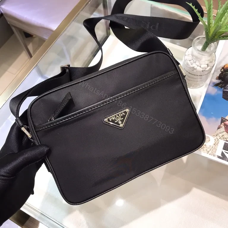 Structured Black Crossbody: Luxury Nylon, Prada-Style, Compact, Everyday Carry — view 1
