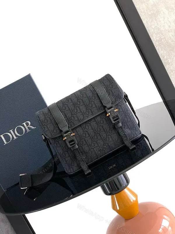 Dark Monochrome Compact Messenger with Signature Detailing — view 1