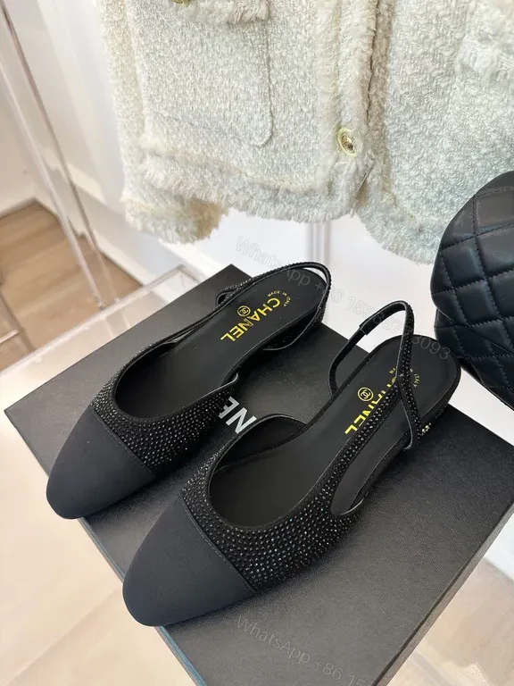 Chanel-Inspired Rhinestone Slingback Flats: Everyday Glamour — view 1