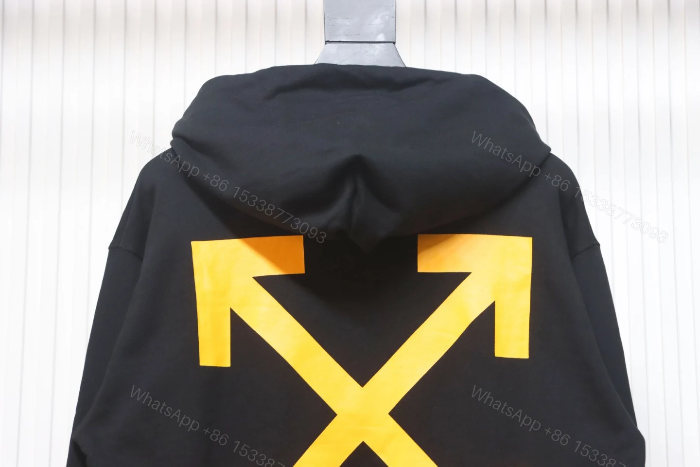View 6 of Off-white religious Madonna print hoodie yellow