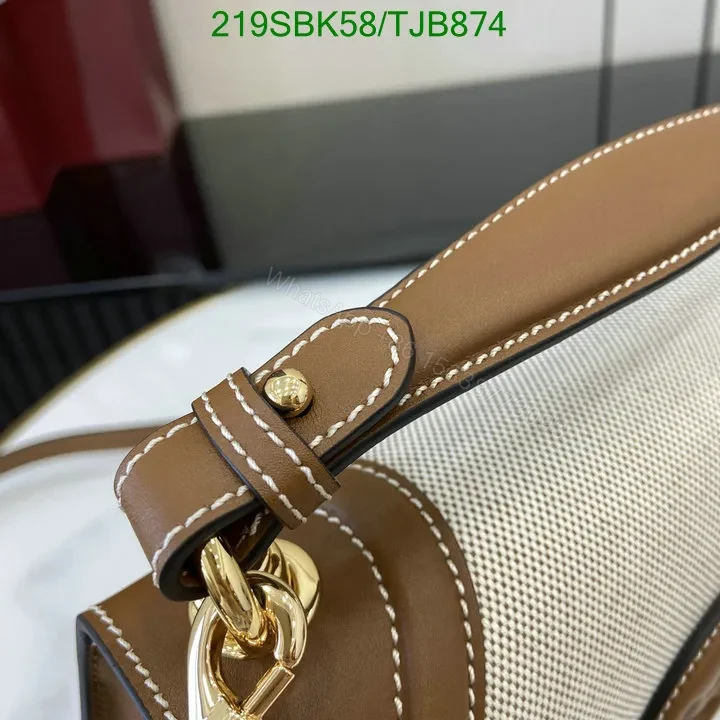 View 6 of Gucci Beige Top Handle Bag featuring Brown Leather Trim AY958