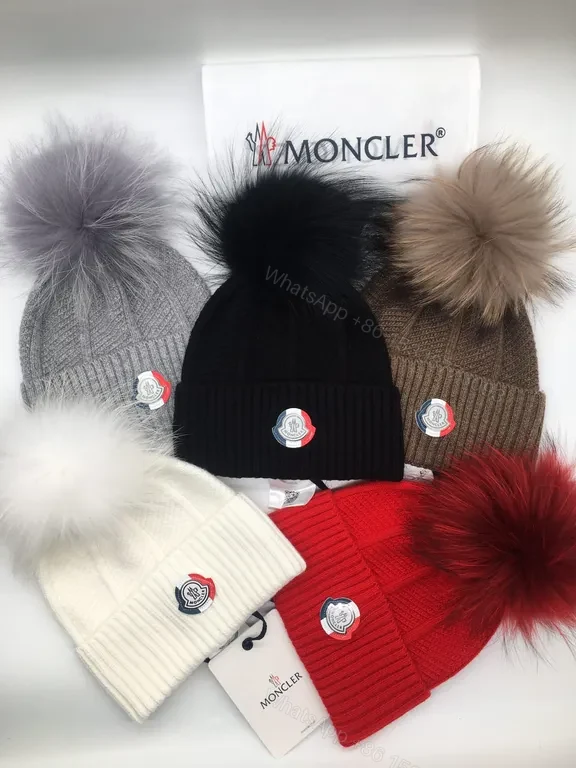 View 2 of Chic Knit Beanie: Luxe Pom + Moncler Badge, Warmth