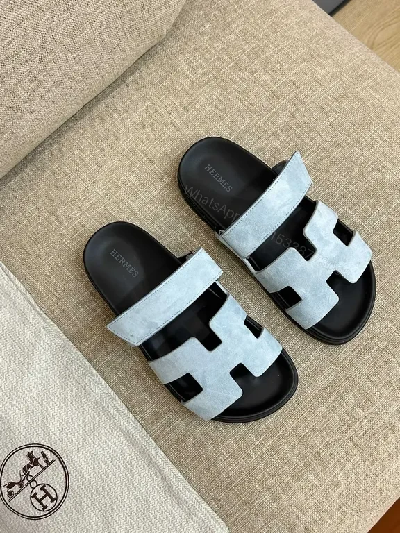 Chic Strappy Slides - Leather-Like, Signature â€œHâ€ Touch, All-Day Comfort — view 1