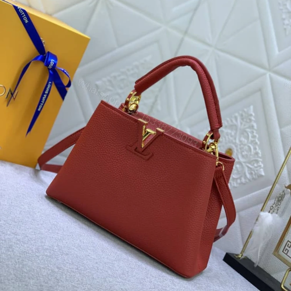 View 3 of Louis Vuitton Capucines BB Bag Scarlet Red 27Cm M52689