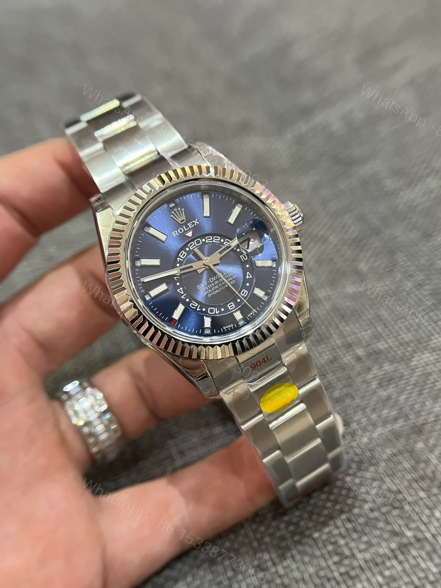 View 2 of Superclone Rolex Sky-Dweller Bright blue Dial 336934 Oyster