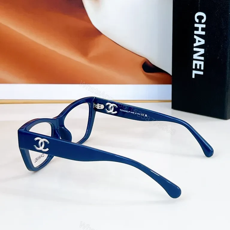 View 2 of Glossy Black Acetate Frames â€“ Modern Chanel-Inspired Luxury Eyewear