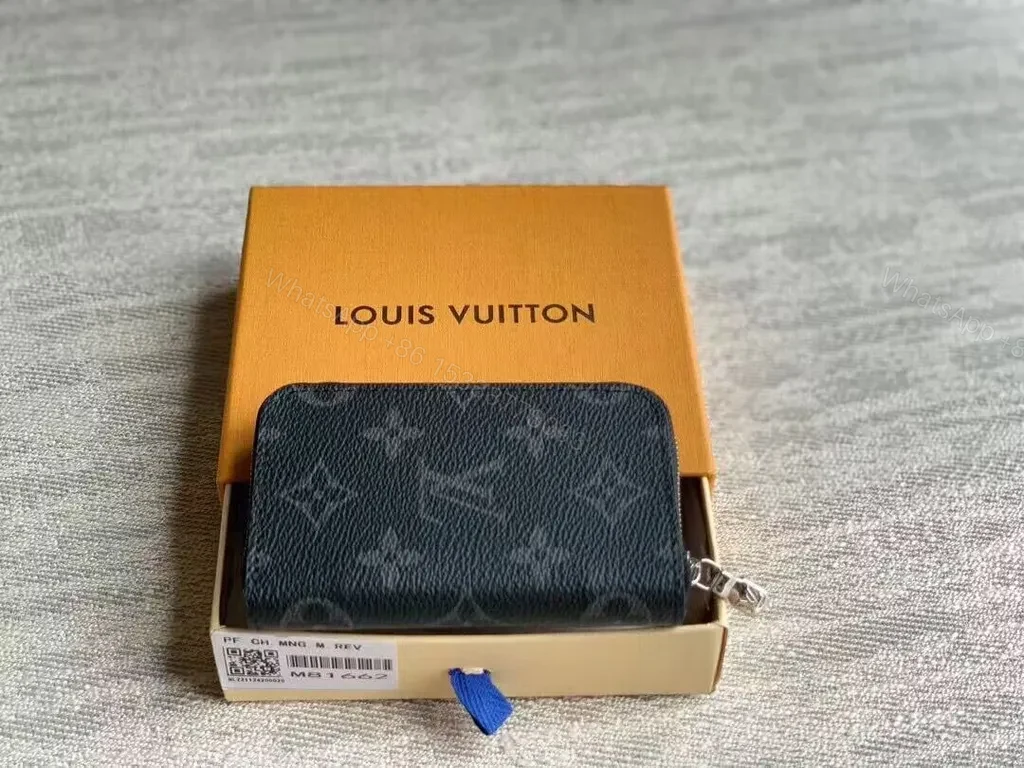 View 2 of Chic Monogram Wallet: Compact, Silky Leather, LV-inspired