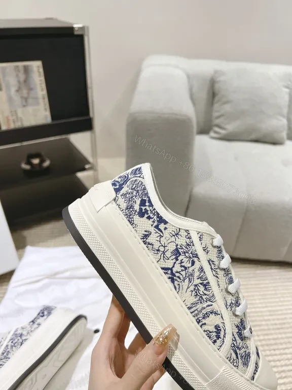 View 5 of Patterned Texture High-Tops with Dior Branding Sneaker