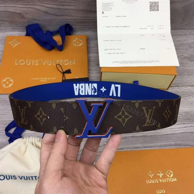 View 2 of LOUIS VUITTON X NBA 3 STEPS 40MM REVERSIBLE MONOGRAM CANVAS BELT – B82