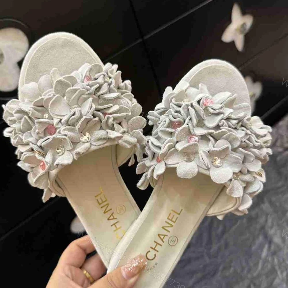 View 3 of CHANEL MULES SUEDE KIDSKIN AND STRASS WHITE G46231 B19043 NAEYA