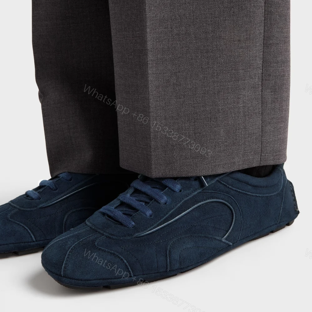 View 8 of Prada Montecarlo Re Edition 2005 Suede Sneakers Navy