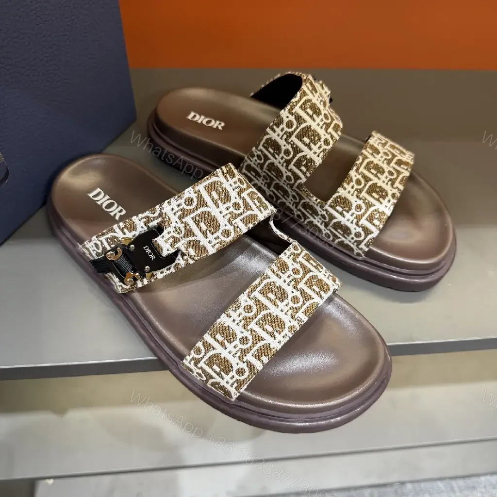 View 6 of Textured Strap Slides: Luxury Comfort Footwear