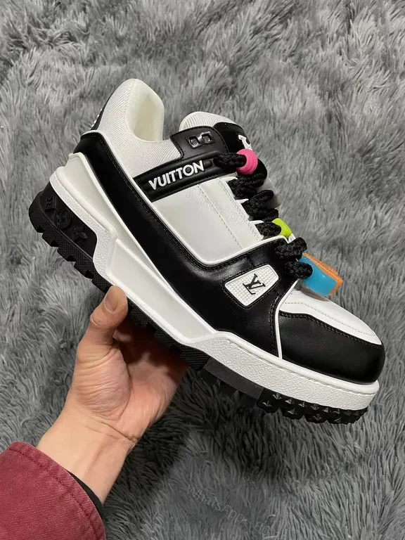 Bold Contrast Luxe Sneaker: LV-Inspired Strap, All-Day Comfort — view 1