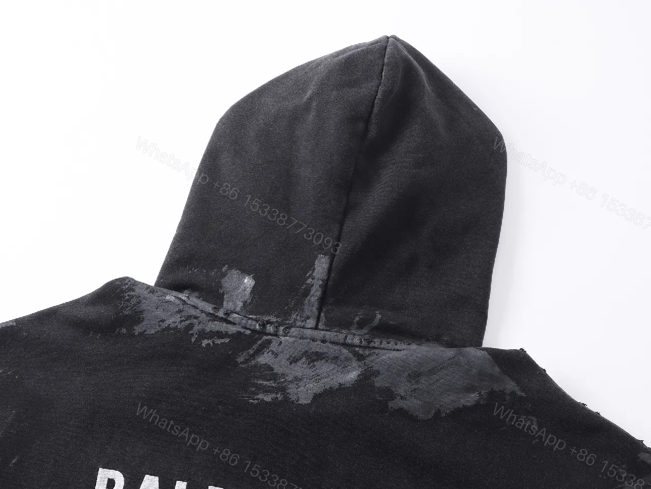 View 6 of Bold Tie-Dye Black Hoodie: Signature Details, Streetwear Essential