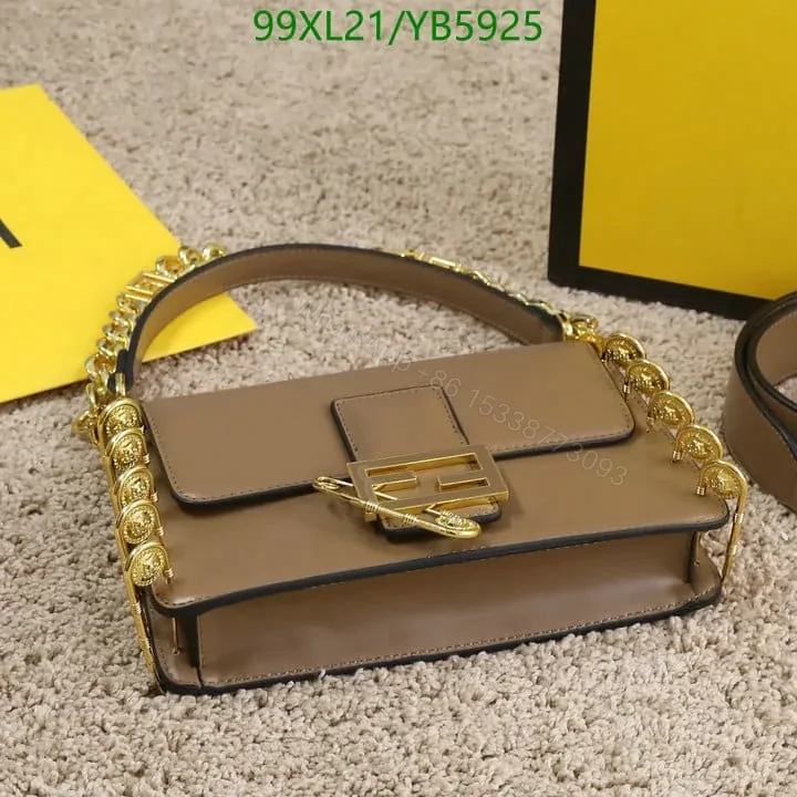 View 28 of Fendi Baguette Brooch White Leather Bag YB5925