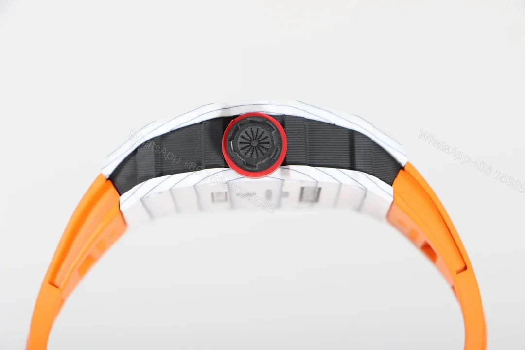 View 7 of Richard Mille RM35-01 NTPT Carbon Fiber RMUL3 White Case Orange Strap Watch RM35-01-WCASE-ORSTR