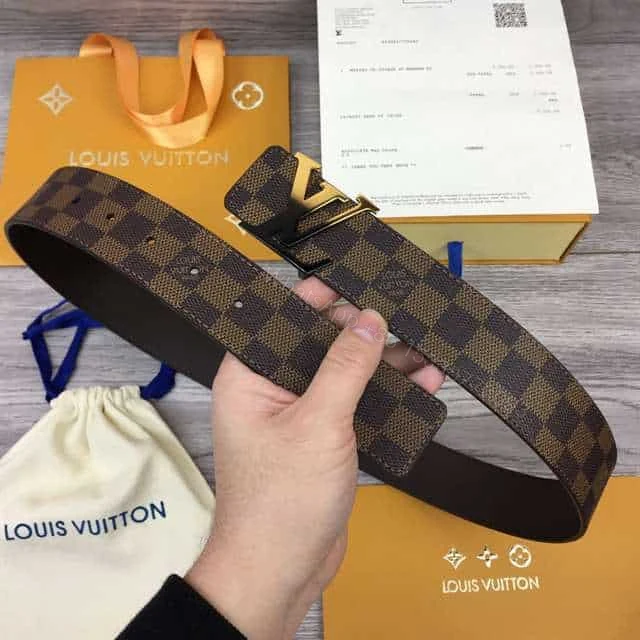 View 6 of LOUIS VUITTON INITIALES 40MM REVERSIBLE DAMIER EBENE CANVAS BELT – B89
