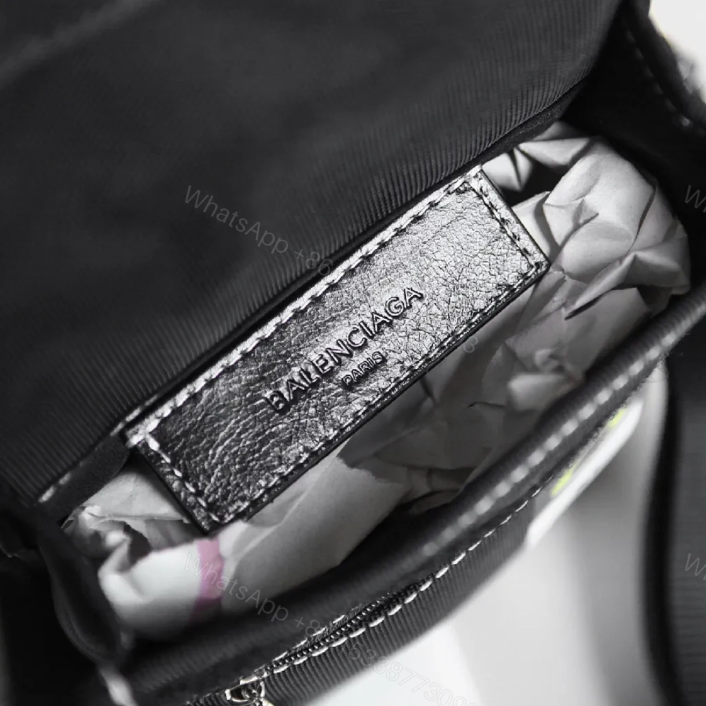View 3 of Black Fabric Crossbody: Compact Utility Messenger, Urban Luxe, Everyday Organizer