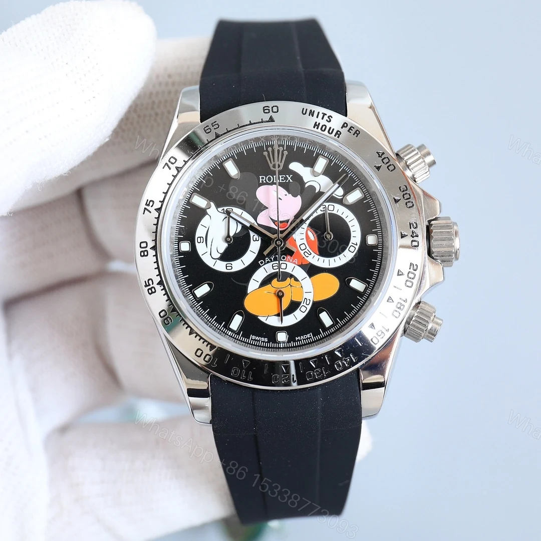 View 3 of Rolex Cosmograph Daytona Mickey Mouse Black Dial 40Mm