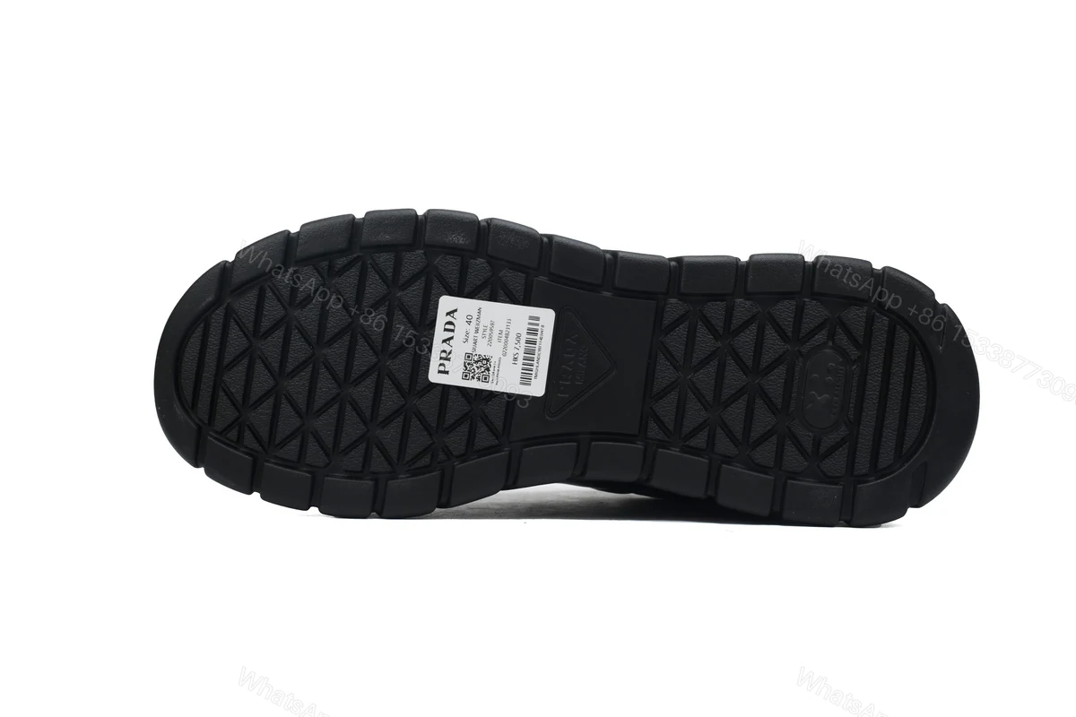 View 4 of Prada Low-Top Sneakers Serrated Black