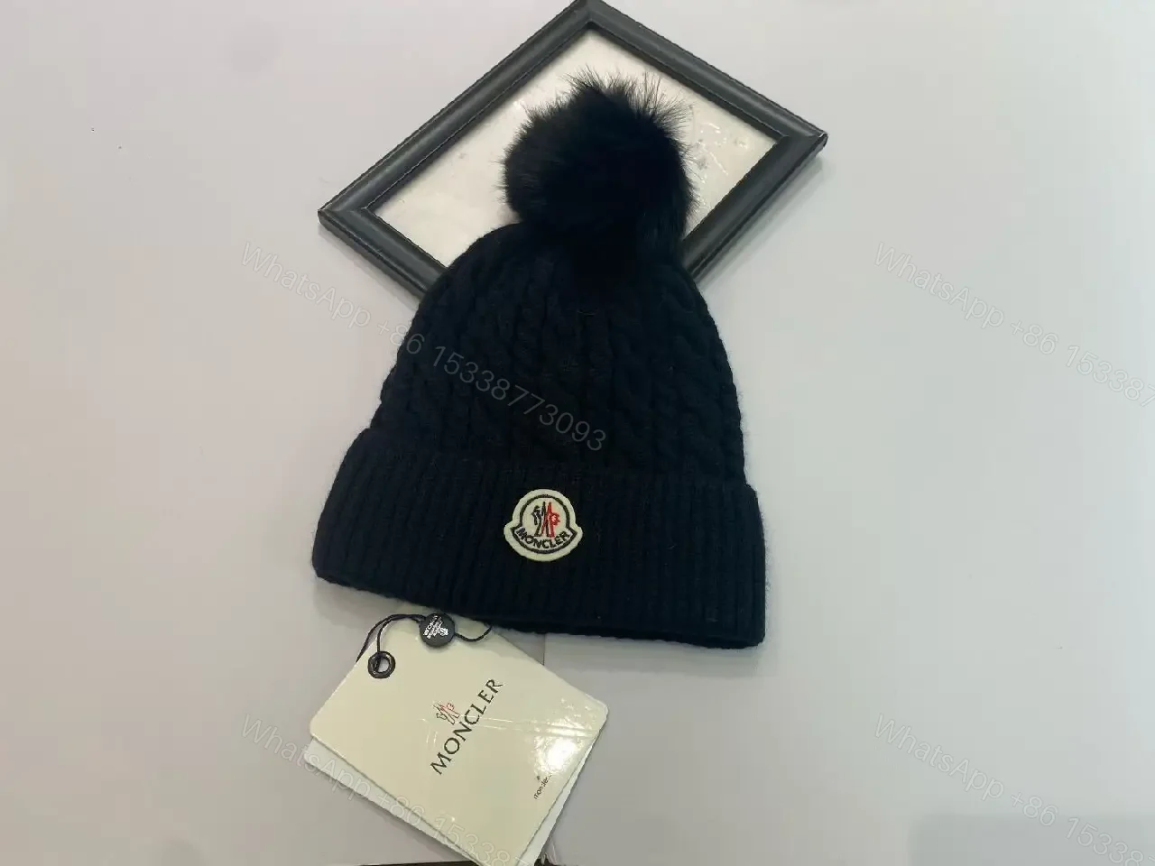 View 2 of Chunky Knit Beanie with Pom Pom: Premium Warmth Cap