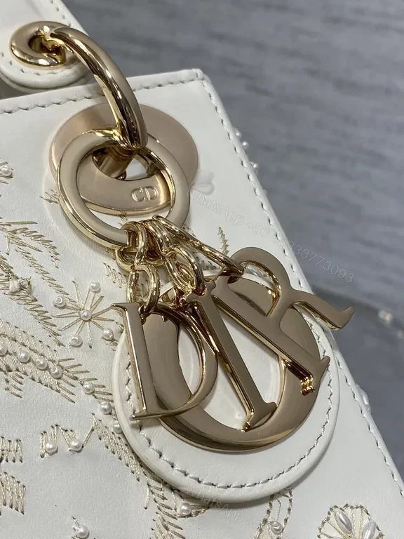 View 6 of Compact Embellished Tote: Embroidered Dior-Style Charm Bag