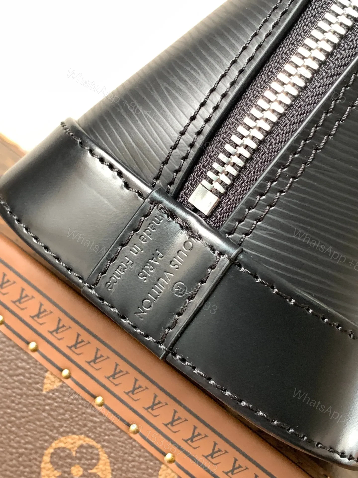 View 7 of LV ALMA BB BAG 23 IN BLACK GRAIN COWHIDE