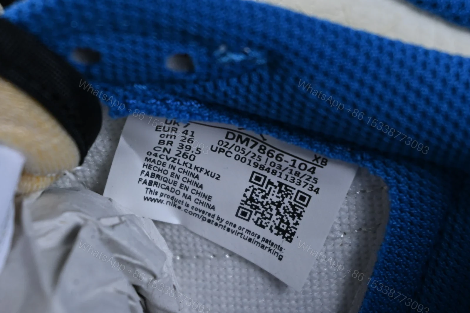 View 10 of Jordan 1 Retro Low OG SP Fragment x Travis Scott Sail Military Blue