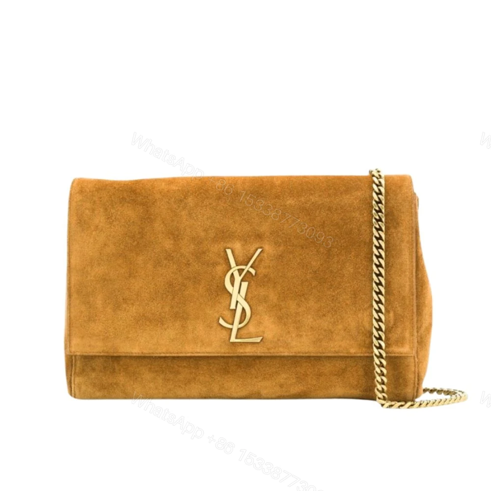 Saint Laurent Kate Medium Reversible Chain Bag In Suede Tan 28Cm — view 1