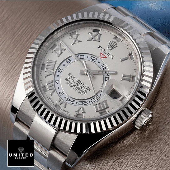 View 9 of Rolex Sky-Dweller 326939 White Dial Oyster Replica