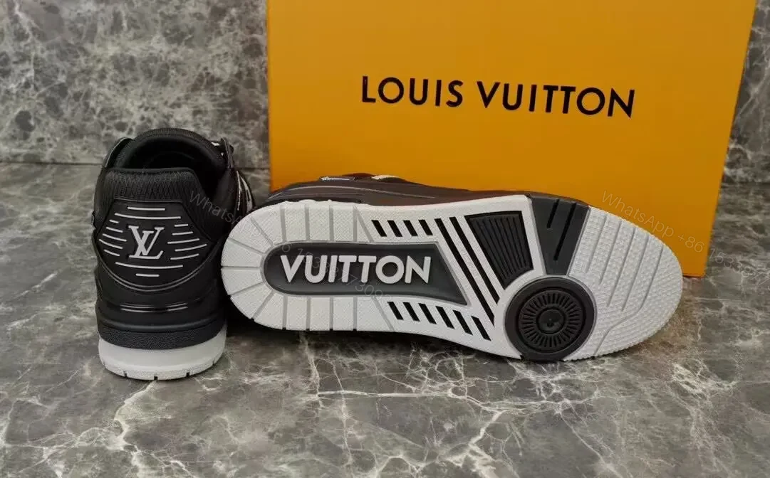 View 5 of Black Leather Modern Runner + Ultra Comfort Sneakers