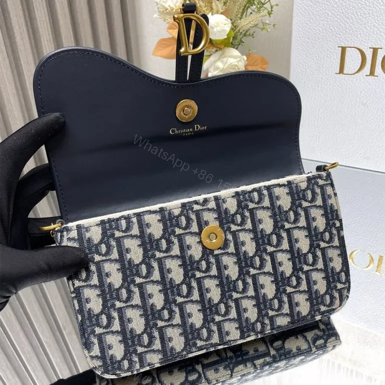 View 5 of Dior Medium Saddle Pouch with Chain
