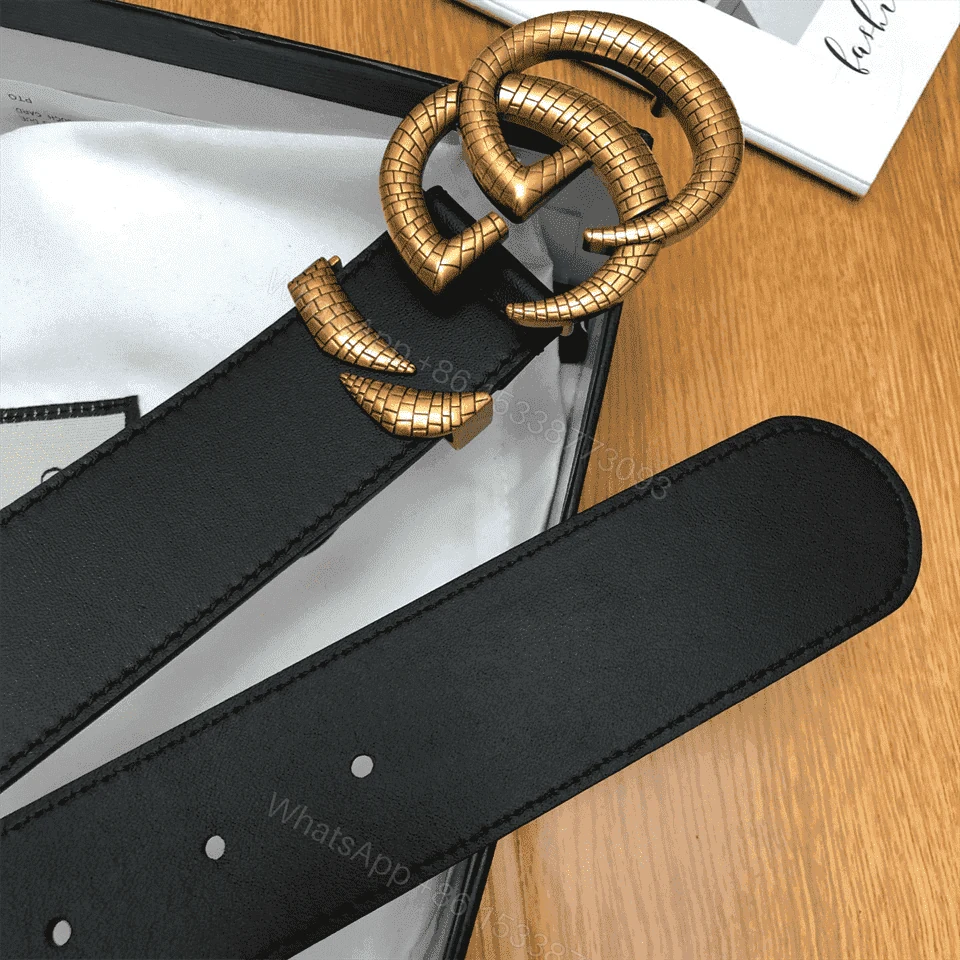 View 3 of GUCCI LEATHER BELT WITH DOUBLE G BUCKLE – B11