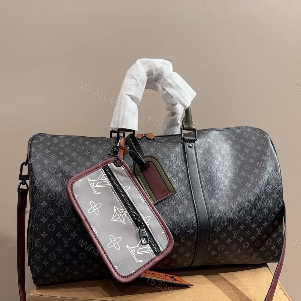 View 2 of Louis Vuitton Keepall Bandoulière 50 Monogram Canvas Black 50Cm
