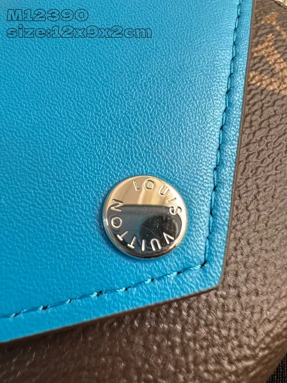 View 3 of Two-Tone Blue LV Wallet Clutch with Monogram
